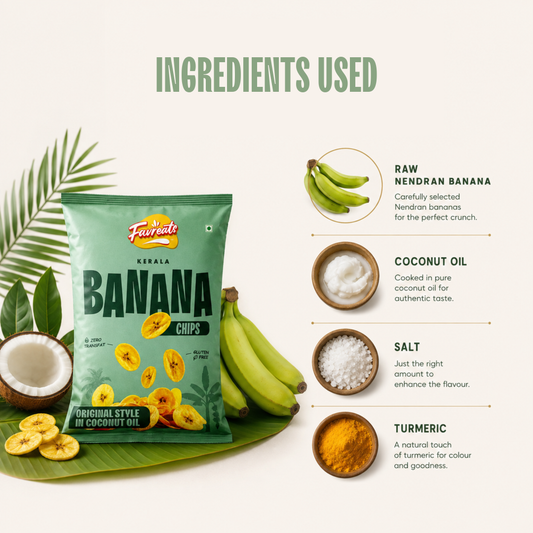 Kerala Nendran Banana Chips | Original Style Coconut Oil | 1 Kg