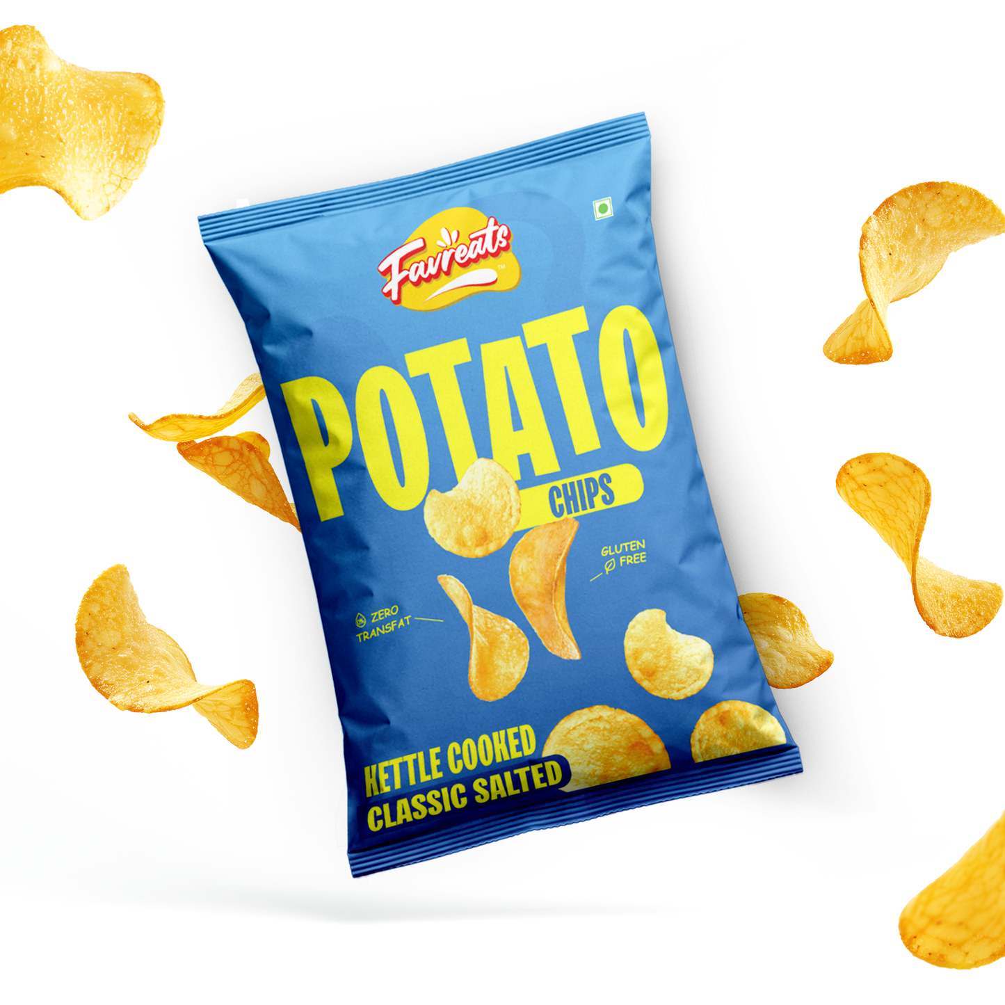 Kettle Cooked Potato Chips – Classic Salted (70g)
