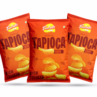 Kerala Tapioca Chips - Rich Tomato (70g) combo of 3