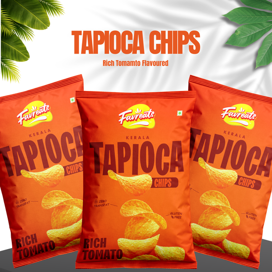 Kerala Tapioca Chips - Rich Tomato (70g) combo of 3