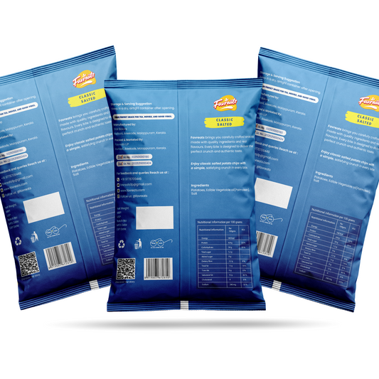 Potato Chips Kettle Cooked Classic Salted (60g) combo of 3