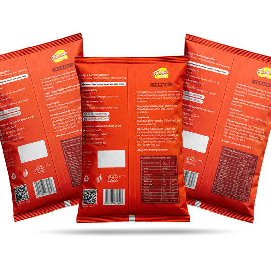 Kerala Tapioca Chips - Rich Tomato (60g) combo of 3