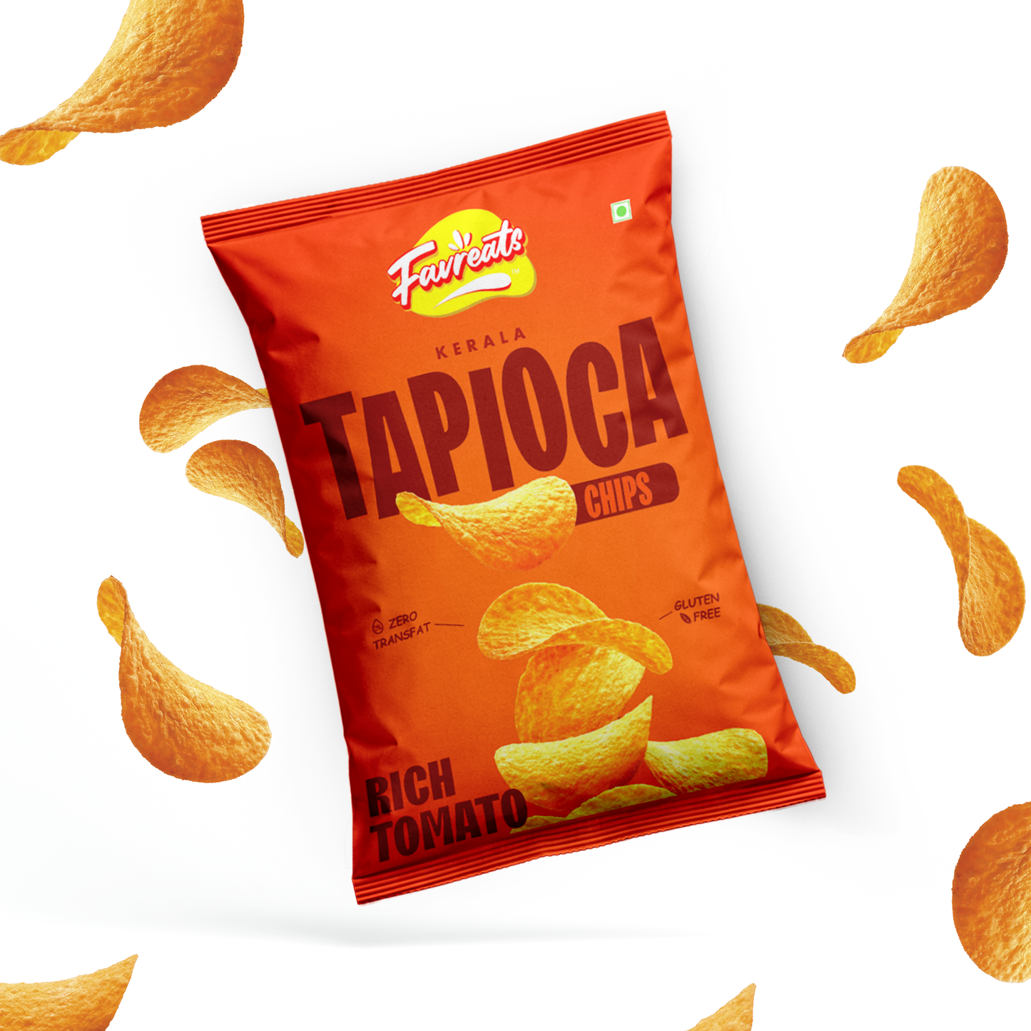Kerala Tapioca Chips - Rich Tomato (70g) combo of 3